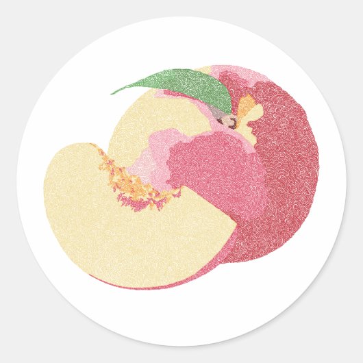 Sticker Rond Sweet Peaches (Devant)