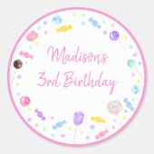 Sticker Rond Sweet Shop Lollipop Candy Anniversaire (Devant)