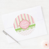 Sticker Rond Sweet Shop Pastel Stripes (Enveloppe)
