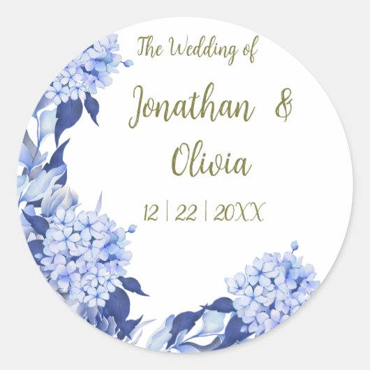 Sticker Rond Sweet Shower Spring purple Floral Wedding (Devant)