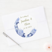 Sticker Rond Sweet Shower Spring purple Floral Wedding (Enveloppe)