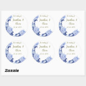 Sticker Rond Sweet Shower Spring purple Floral Wedding (Feuille)