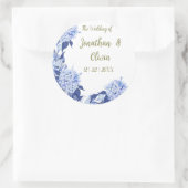 Sticker Rond Sweet Shower Spring purple Floral Wedding (Sac)