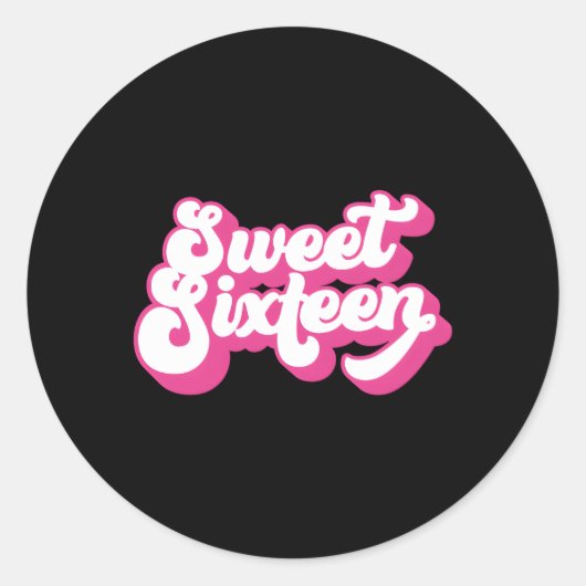 Sticker Rond Sweet Sixn 16 Pour 16E (Devant)