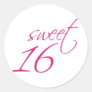 Sticker Rond Sweet sixteen