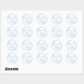 Sticker Rond Sweet sixteen Bleu Bow (Feuille)