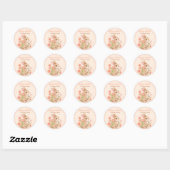 Sticker Rond Sweet Spring Bunnies & Floral Garden  (Feuille)