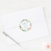 Sticker Rond Sweet Summer Roses Garland 60e / 75e anniversaire (Enveloppe)