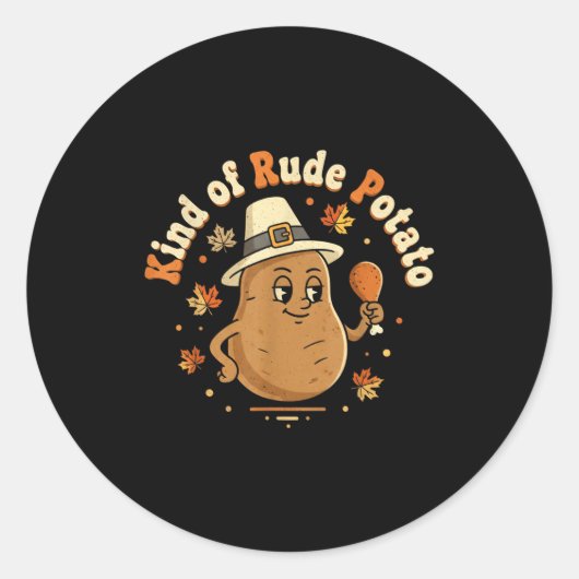 Sticker Rond Sweet Tato And Kind Of Rude Tato (Devant)