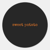 Sticker Rond Sweet Tato And Kind Of Rude Tato Thanksgiving Coup (Devant)