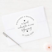 Sticker Rond Sweet Terminer Élégant Script Mariage Favoriser Gr (Enveloppe)