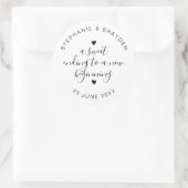 Sticker Rond Sweet Terminer Élégant Script Mariage Favoriser Gr (Sac)