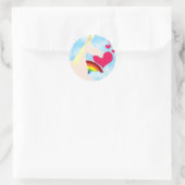 Sticker Rond Sweet Unicorne et Rainbow Badge (Sac)
