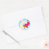 Sticker Rond Sweet Unicorne et Rainbow Badge (Enveloppe)