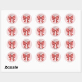 Sticker Rond Sweet Watermelon Ribbon Été Invitation (Feuille)