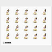 Sticker Rond Sweetie Carlin (Feuille)