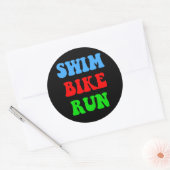 Sticker Rond Swim Bike (Enveloppe)
