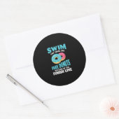 Sticker Rond Swimming Lover (Enveloppe)