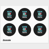 Sticker Rond Swimming Lover (Feuille)