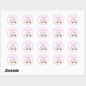 Sticker Rond Swing For Pink Golf Outing Sensibilisation au Canc (Feuille)