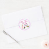 Sticker Rond Swing For Pink Golf Outing Sensibilisation au Canc (Enveloppe)