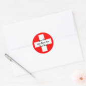 Sticker Rond Swiss Flag I (Enveloppe)