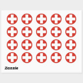 Sticker Rond Switzerland country flag roundel (Feuille)