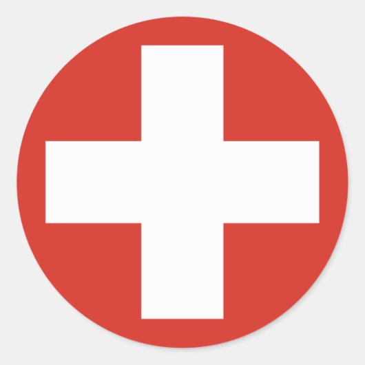 Sticker Rond Switzerland country flag roundel (Devant)