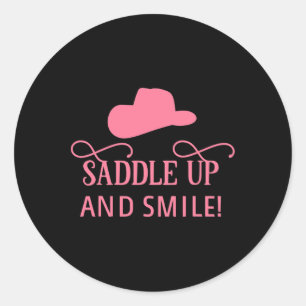 Sticker Rond Sy Horse Lover Horseck Riding Cowgirl Princess Wes