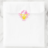 Sticker Rond Sybille Ski - Rose (Sac)
