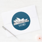 Sticker Rond Sydney Opera House Australie en souvenir (Enveloppe)