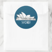 Sticker Rond Sydney Opera House Australie en souvenir (Sac)