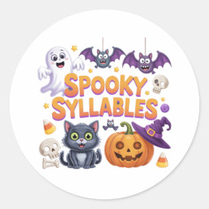 Sticker Rond Syllabes Effrayantes