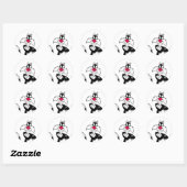 Sticker Rond SYLVESTER™ Nez Rouge (Feuille)
