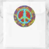 Sticker Rond SYMBOLE Abstrait Psychédélique Cravate fine - Dye  (Sac)