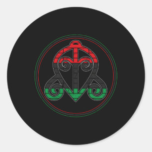 Sticker Rond Symbole Adinkra Ou Symbole West African Ou Sankofa