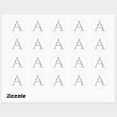 Sticker Rond Symbole Alpha en marbre | Alphabet grec (Feuille)