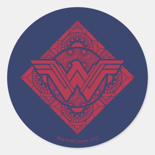 Sticker Rond Symbole amazonien Wonder Woman (Devant)