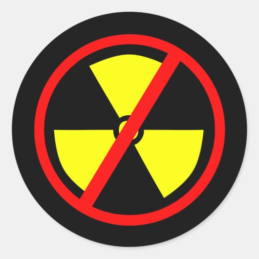 Sticker Rond Symbole anti-nucléaire (Devant)