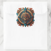 Sticker Rond Symbole antique aztèque, inca et maya (Sac)