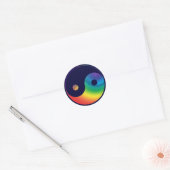 Sticker Rond Symbole arc-en-ciel Yin Yang (Enveloppe)