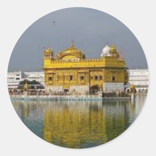 Sticker Rond Symbole/Art sikh (Devant)