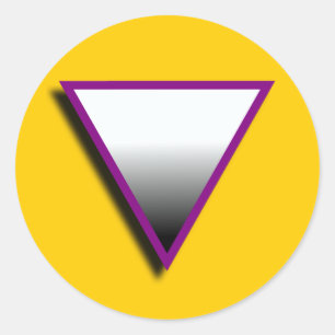 Sticker Rond SYMBOLE ASEXUEL 3D de TRIANGLE
