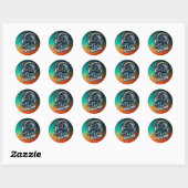 Sticker Rond SYMBOLE Astrologique Horoscope Capricorne (Feuille)
