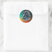 Sticker Rond SYMBOLE Astrologique Horoscope Capricorne (Sac)
