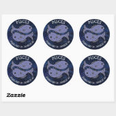 Sticker Rond Symbole astrologique zodiaque Pisces Horoscope (Feuille)