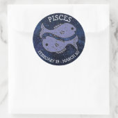 Sticker Rond Symbole astrologique zodiaque Pisces Horoscope (Sac)