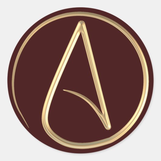 Sticker Rond Symbole athée (Devant)