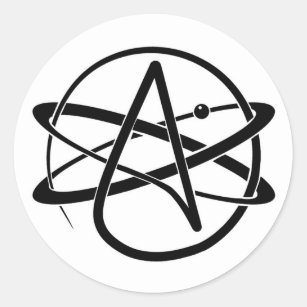 Sticker Rond Symbole athée