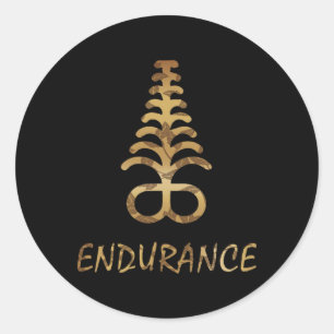 Sticker Rond Symbole Aya Endurance Adinkra Ghana Afrique de l'O